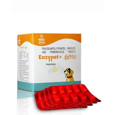 INTAS Eazypet Dewormers tab For Dog and Cat 10 tab